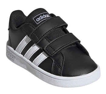 Buty dla dzieci adidas Grand Court I czarno białe EF0117 - Adidas