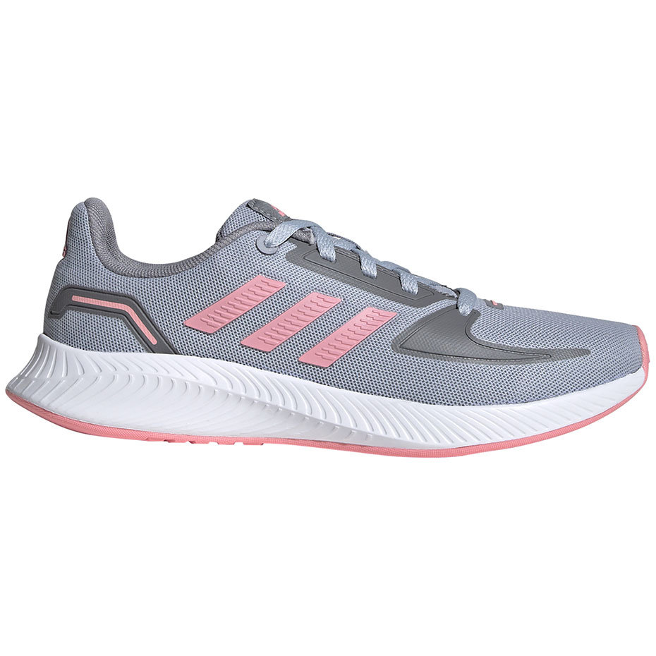 Buty dla dzieci adidas Runfalcon 2.0 K szaro-różowe FY9497