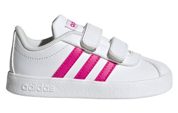 Buty dla dzieci adidas Vl Court 2.0 Cmf biało-różowe EG3890 - Adidas