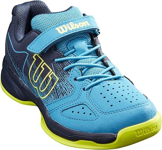 Wilson Uniseks kinderen KAOS K tennisschoenen, EU, Blauw Blauw Groen, 28 EU