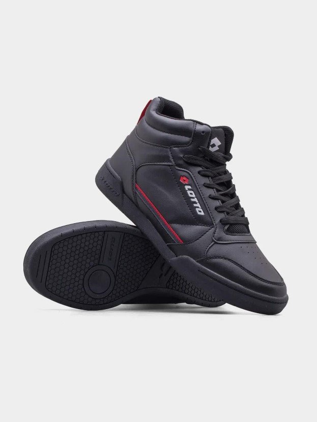 Lotto Nandu Mid XL, Zapatillas Unisex Adulto, Color Rojo Blanco