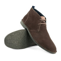 Buty męskie chukka ze skóry zamszowej, ciemny brąz, rozmiar 43 Solier