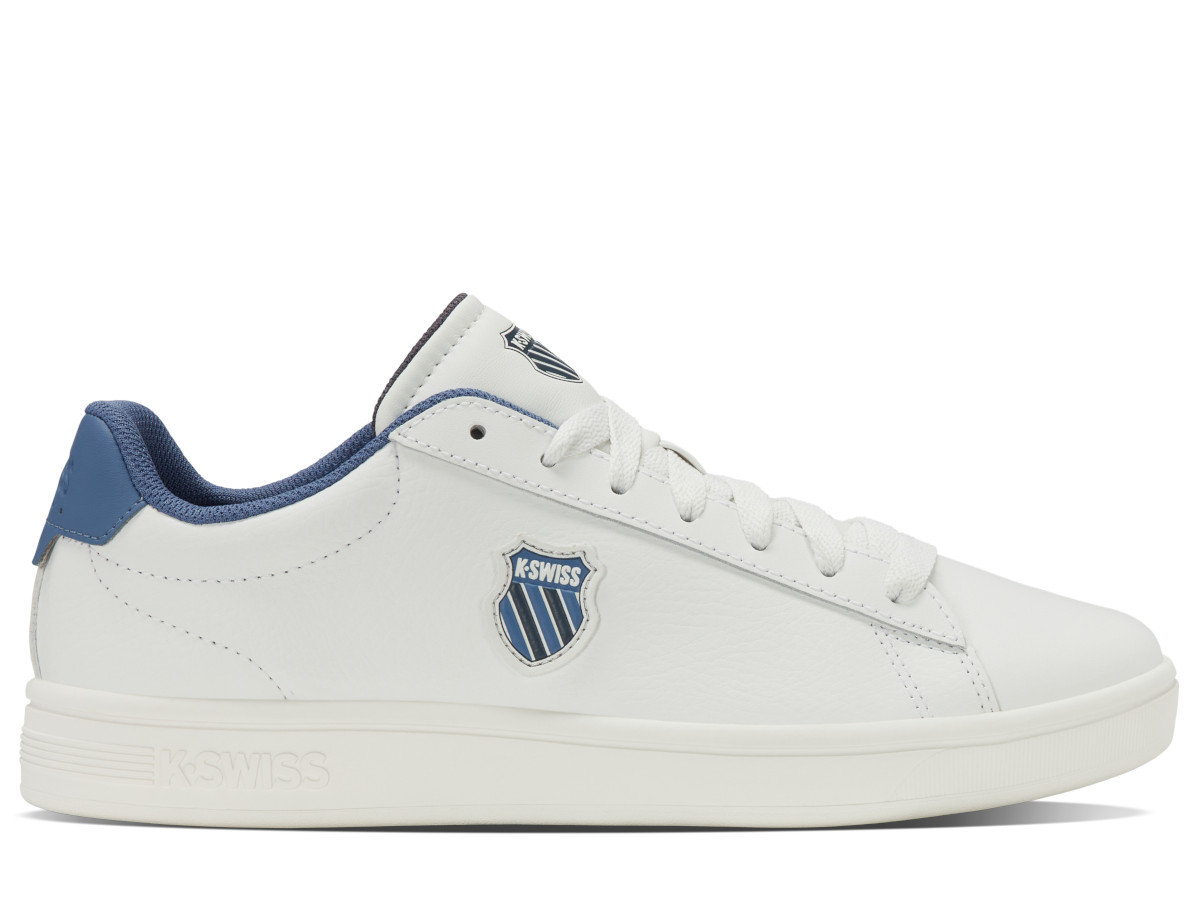 K-Swiss Court Shield sneakers voor heren, wit marineblauw honey goud, 44.5 EU