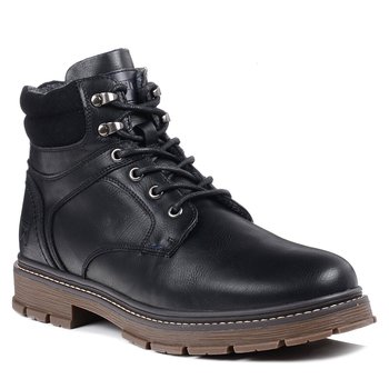 Buty męskie zimowe Wrangler Morgan ocieplane za kostkę wysokie czarne-43 - Wrangler