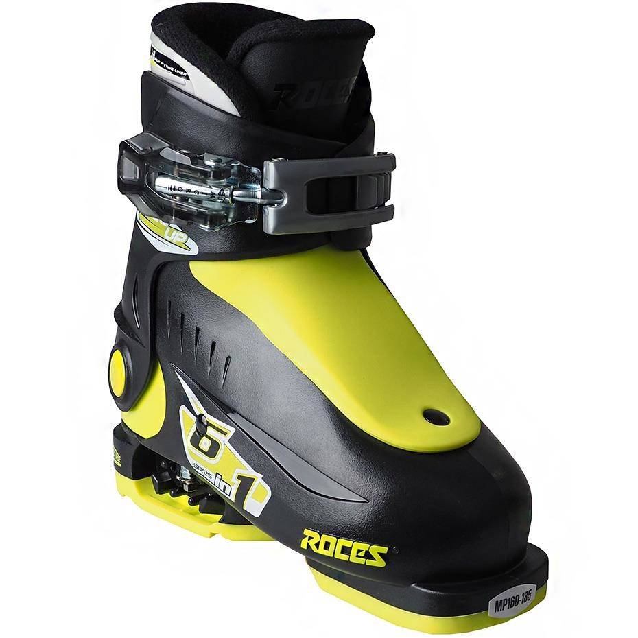 Buty narciarskie Roces Idea Up czarno-limonkowe JUNIOR 450490 18, rozmiar regulowany od 25 do 29