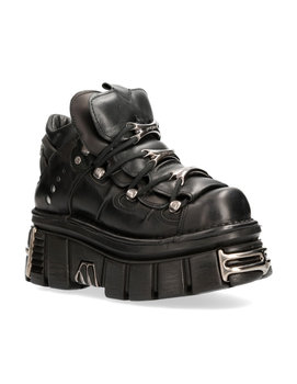 buty NEW ROCK ANKLE BOOT BLACK TOWER WITH LACES [M-106-S112]-41