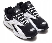 Buty REEBOK Sportowe Sneakersy Skórzane Dziecięce Wygodne Modne Stylowe Czarno Białe 34,5 Reebok