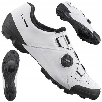 Buty rowerowe SPD MTB SHIMANO SH-XC300 XC3 r. 42 BIAŁE z BOA SZTYWNE BOX - Shimano