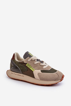 Buty Sportowe Sneakersy Męskie Memory Foam System Big Star NN174345 Khaki-41 - Big Star