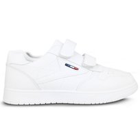 Buty Trampki Sportowe Na Rzepy Ze Skóry Ekologicznej Wygodne Modne Lekkie Miejskie Sneakersy Męskie Białe Menos 41 Permani
