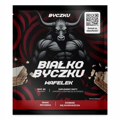 Byczku Białko Byczku Koncentrat białka serwatkowego smak wafelek, 30 g