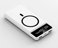C-Tec Powerbank 10000 mAh 22,5W z Magsafe 15W z wyświetlaczem biały