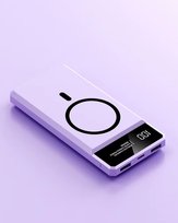 C-Tec Powerbank 10000 mAh 22,5W z Magsafe 15W z wyświetlaczem fioletowy