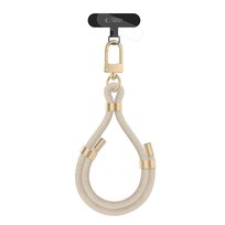 C4S Rope Wrist Strap Smycz Smyczka Na Nadgarstek Krótka Do Telefonu Montowana Pod Etui Case Pokrowiec - Beige/Gold Inna marka