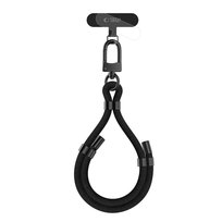 C4S Rope Wrist Strap Smycz Smyczka Na Nadgarstek Krótka Do Telefonu Montowana Pod Etui Case Pokrowiec - Black/Black Inna marka