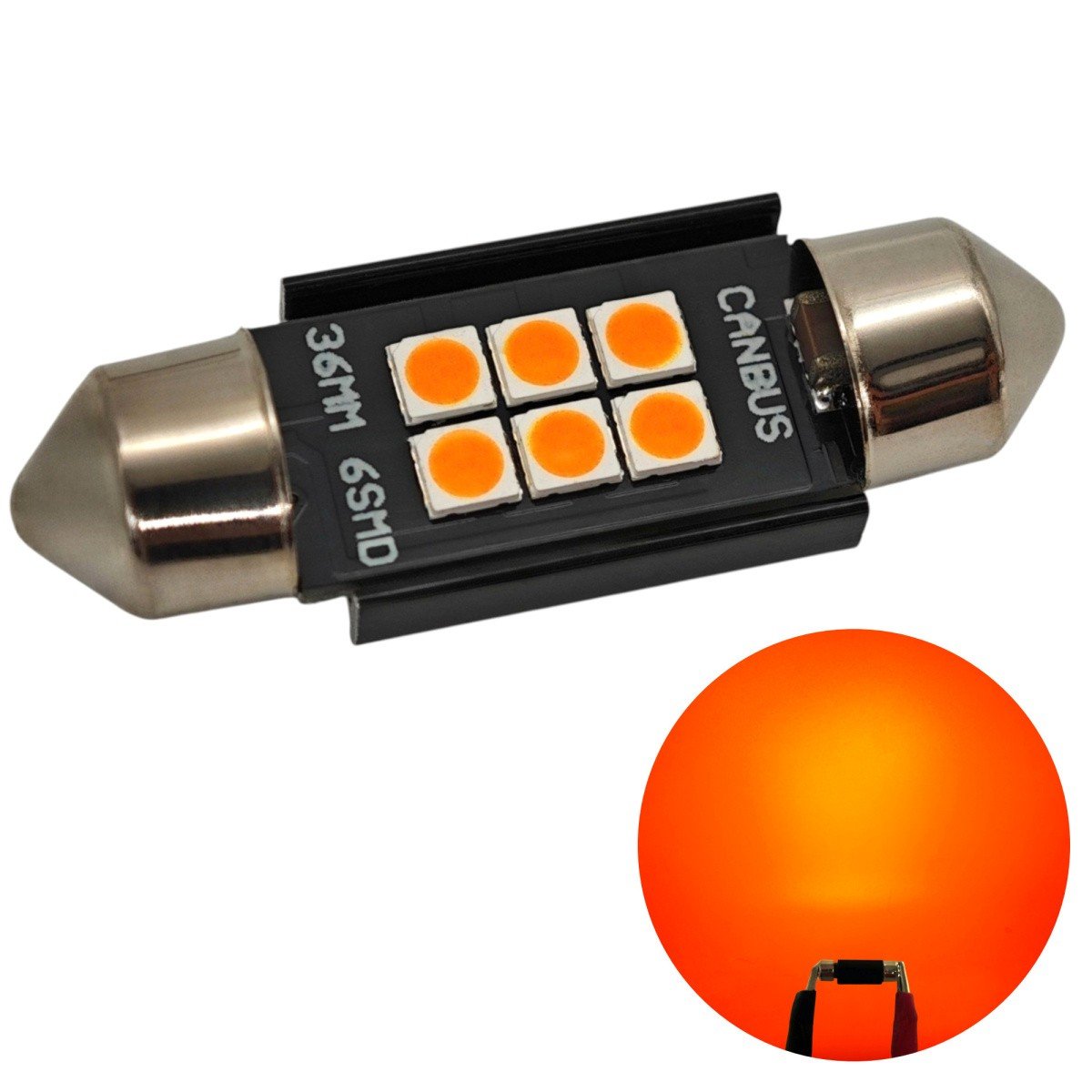 C5W żarówka LED SV8.5 12-24V CANBUS 36mm - kolory Pomarańczowy ...