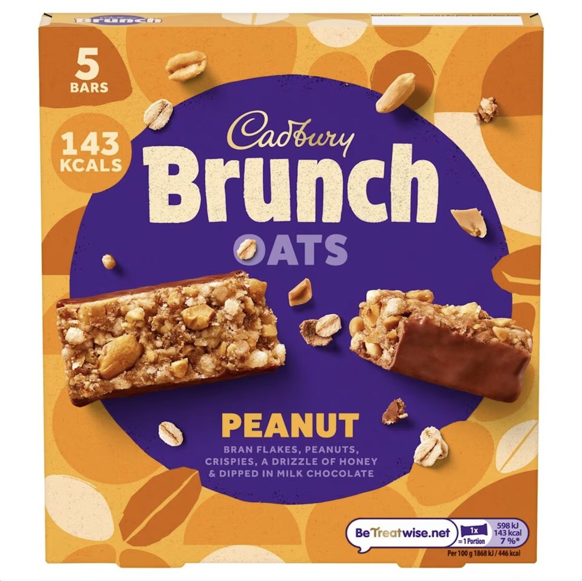 Cadbury Brunch Oats Peanut Batony Zbo owe Z Orzeszkami Ziemnymi 5x32 G Cadbury Brunch Oats Peanut Batony Zbo owe Z Orzeszkami Ziemnymi 5x32 G