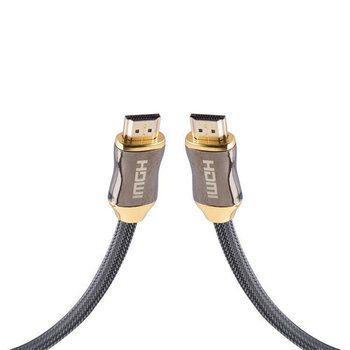 Cadorabo 3 m HQ HDMI Cable 2.0 / 1.4a High Speed z Ethernet, ochrona nylonowa, Ultra HD 4K - 3D Ready ARC 1080p / 2160p z pozłacanymi złączami w kolorze czarnym - Cadorabo