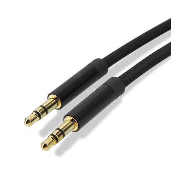 Cadorabo Kabel Aux Audio 3.5mm 1m in Czarny - Kabel Stereo Jack kompatybilny z popularnymi urządzeniami wyposażonymi w złącze Aux 3.5mm - Cadorabo