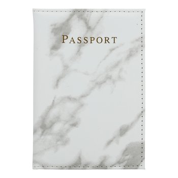 Cadorabo Marmur Biały Szary skórzana okładka na paszport i karty- 2-częściowy zestaw torebek na jeden paszport i jeden dowód w modnym wzorze - Cadorabo