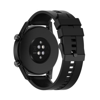 Cadorabo Silikonowy pasek do zegarka na rękę 20mm kompatybilny z Samsung Galaxy Watch 42mm / S2 Classic w CZARNY -Zastępczy pasek do zegarka  Huawei Watch 2 dla Nokia Steel dla LG Watch Sport i wiele - Cadorabo