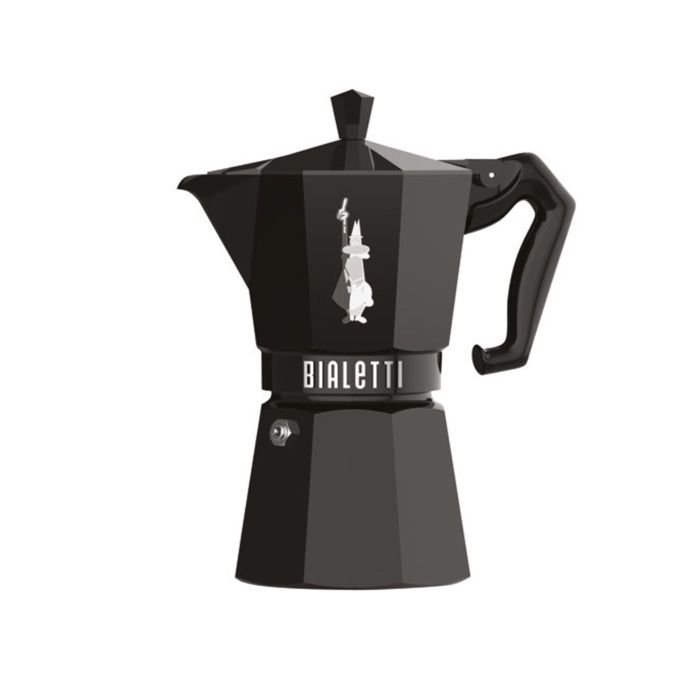 Bialetti Cafetiera Moka - BIALETTI - Ekskluzywna - 6 Filiżanek - Czarna - Kompatybilna z Indukcją