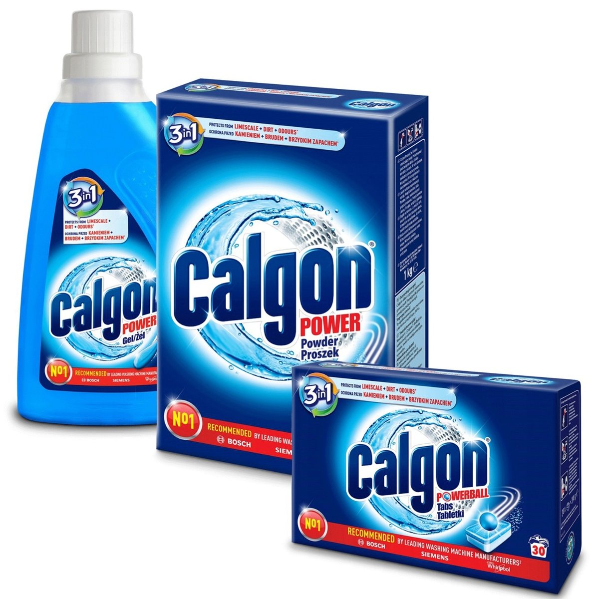 CALGON ZESTAW 4W1 DO OCHRONY CZYSZCZENIA I ODKAMIENIANIA PRALKI 3 ...