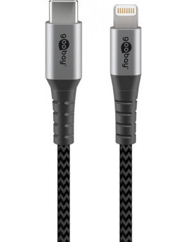 Całkowicie metalowy kabel Lightning USB-C™ do ładowania i synchronizacji - Długość kabla 1 m - Goobay
