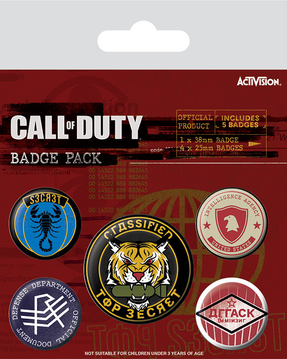 CALL OF DUTY COLD WAR przypinki zestaw 1+4 Pyramid Posters Moda