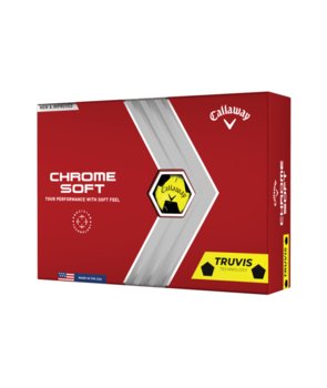 Callaway Piłki Golfowe Chrome Soft Yellow Truvis Black, 12 sztuk - CALLAWAY GOLF