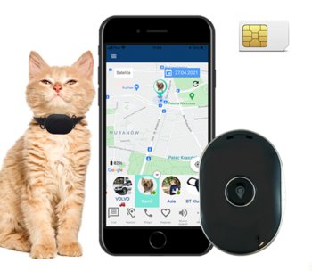 CALMEAN Pet Tracker MINI + obroża S/M + karta SIM - CALMEAN
