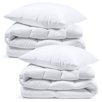 Całoroczna kołdra zestaw: 2 sztuki 135x200 + 2 sztuki 80x80 cm  - Kołdry Duvet Pościel Kołdra Pikowana Kołdra do spania Pikowana kołdra Quilt z wypełnieniem z mikrofibry biała