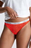 Calvin Clein Majtki Koronkowe Czrwone Brazyliany z Logo XS 2a1e4_e* Tia Calvin Klein