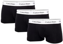 CALVIN  KLEIN BOKSERKI MĘSKIE LOW RISE TRUNK 3 PAK BLACK U2664G 001 - Rozmiar: XL