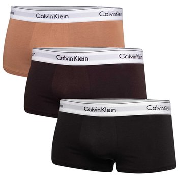 Calvin Klein Bokserki Męskie Low Rise Trunk 3Pk Czarne/Brązowe 000Nb3343A 8Ma M - Calvin Klein