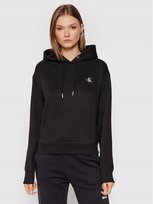 CALVIN KLEIN CZARNA BLUZA Z KAPTUREM Z BAWEŁNY I POLIESTRU S 6EA Calvin Klein