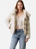 CALVIN KLEIN JEANS DAMSKA BEŻOWA KURTKA Z KAPTUREM PIKOWANA L 1JHD Inna marka