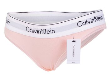 CALVIN  KLEIN MAJTKI BIKINI DAMSKIE PUDROWY RÓŻ F3787E 2NT - Rozmiar: L - Calvin Klein