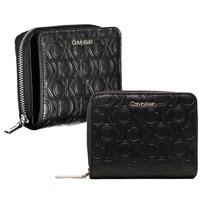 Calvin Klein Mały Damski Portfel Pikowany Czarna Mała Portmonetka Elegancki