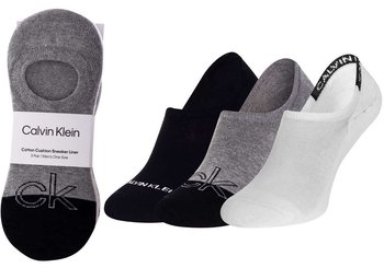 CALVIN  KLEIN MĘSKIE SKARPETKI STOPKI 3P BLACK/WHITE/GREY 100003015 003 - Rozmiar: 40-46 - Calvin Klein