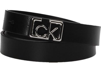 Calvin Klein Pasek K60K607325 90cm Plaque Skinny Belt 15MM - Calvin Klein