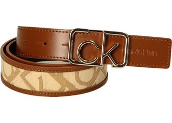 Calvin Klein Pasek K60K607936 85cm CK Plaque Belt 30MM Raffia - Calvin Klein
