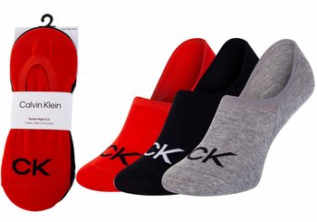 Calvin Klein Skarpetki Stopki 3 Pary Black/Red/Grey 701218723 005 40-46 - Calvin Klein