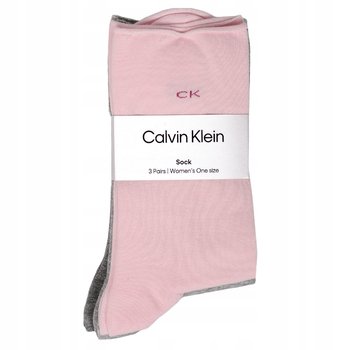 CALVIN KLEIN Skarpety Damskie 3p. PINK ONE SIZE - Calvin Klein