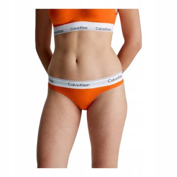 Calvin Klein Stringi Damskie Majtki Thong 1P Pomarańczowe R.Xs - Calvin Klein