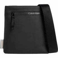 Calvin klein torba listonoszka rubberized czarna Calvin Klein