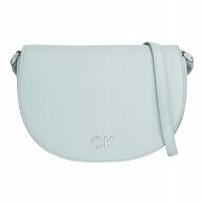 Calvin klein torebka damska ck daily saddle bag pebble szara Calvin Klein