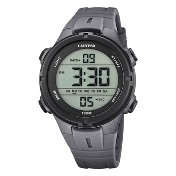 Calypso męski kauczukowy zegarek szary Calypso cyfrowy zegarek na rękę UK5837/4 - Calypso