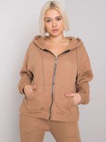 Camelowa pikowana bluza na suwak Arezzo-S/M Inna marka