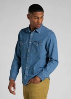 camicie uomo lee 112320163 regular shirt washed blue Inna marka